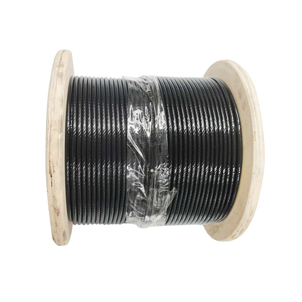 Kingtale black TPU Coated Galvanized Steel Wire gym Cable wire rope