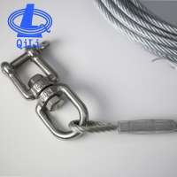 Stainless Steel Rotate Clasp with Cable Pet Training Leash for Dog