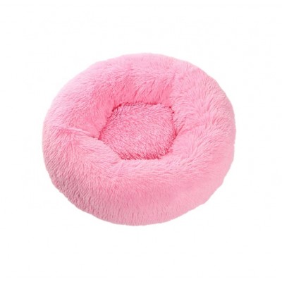 Kingtale Calming Anti Anxiety Soft Plush Round Dog bed for cats and dogs