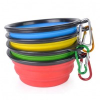 Kingtale Small Size Portable Outdoor Travel Silicone Collapsible Pet Cat Dog Food Water Feeding Bowl