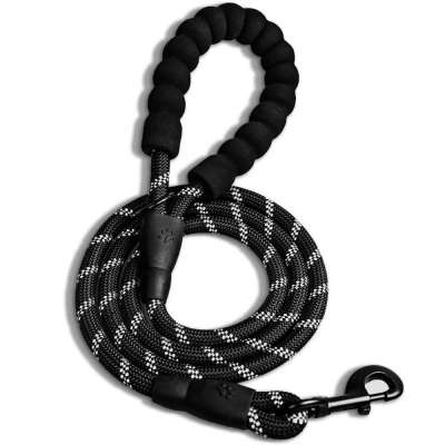 Kingtale Reflective Heavy Duty Durable Nylon Encryption Braided Dog Rope Leash with Comfortable Padded Handle