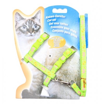 Kingtale fashion Soft Safety Strap Adjustable cat collar Harness and Leash Set