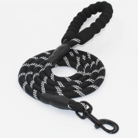 Kingtale big dog reflective leashes black with soft handle rope dog leash wholesale