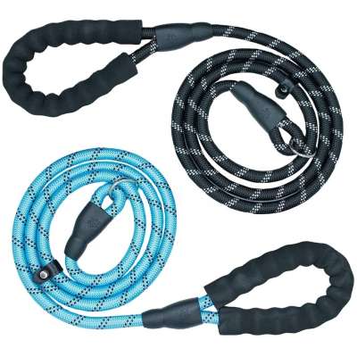 Kingtale reflective soft comfortable padded handle rope dog slip leash for walking