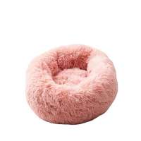 Kingtale Calming Soft Plush Round modern pet beds for Cats and Small Dogs