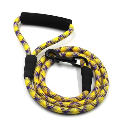 Kingtale new design eco friendly wholesale colourful  braided rope dog leash low MOQ